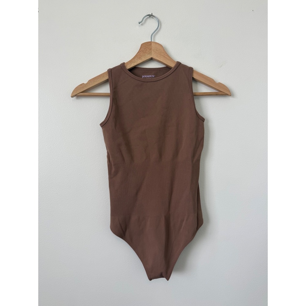 Joyspun Women's Seamless Slimming High Neck Bodysuit – Brown – Size Small – NWOT